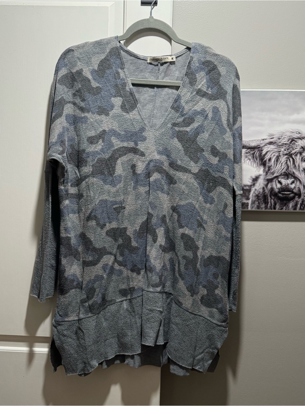 Chance or fate blue camo tunic